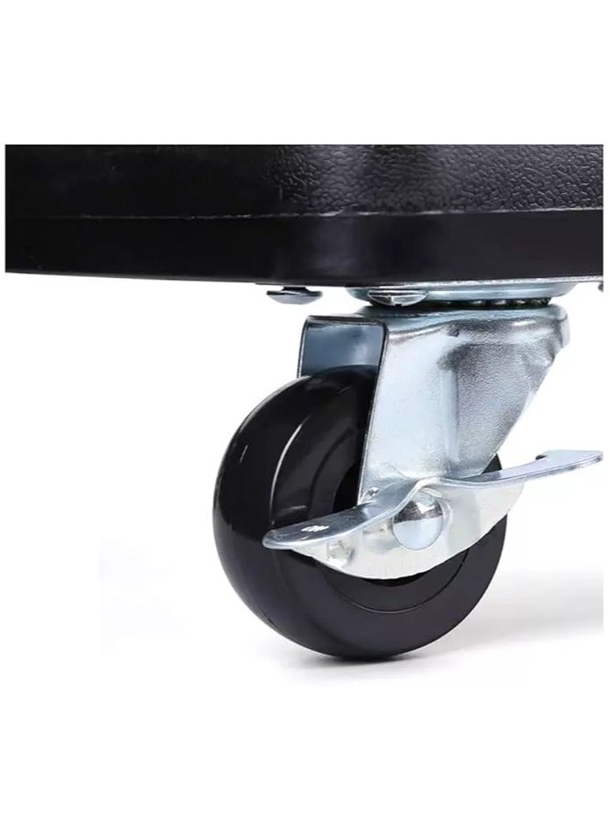 Multi Functional Movable Adjustable Base For Washing Machine& Dryer / Refrigerator - Black  - Image 3