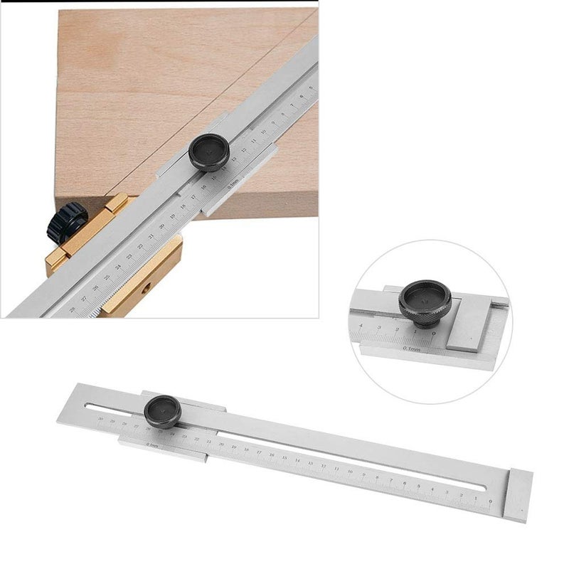 Stainless Steel Scriber Ruler Marking Gauge Woodworking Tool 0-300mm for Woodworking - Image 2