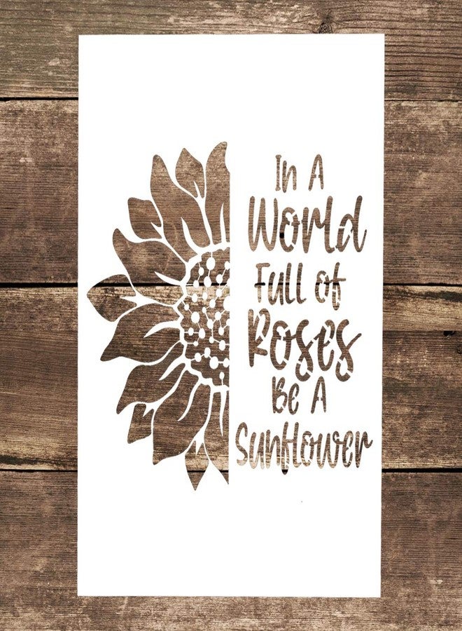 SLGIFT DIY Decorative Sunflower Stencil Template for Painting on Walls Furniture Crafts (A4 Size) - Image 1