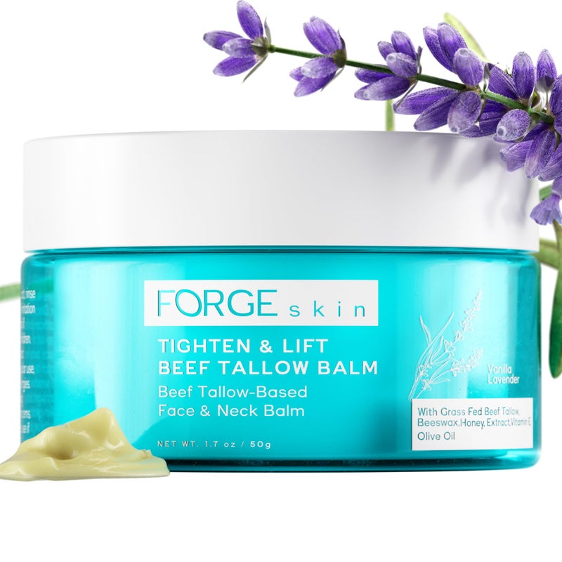 Forge SkinÂ® Tighten & Lift Balm for Women [TALLOW-BASED] - Beef Tallow & Honey Extract Face Moisturizer - Natural Cream - Hydrating Facial Lotion - Anti Aging Skincare with Essential Oils (1.7 OZ) - Image 1