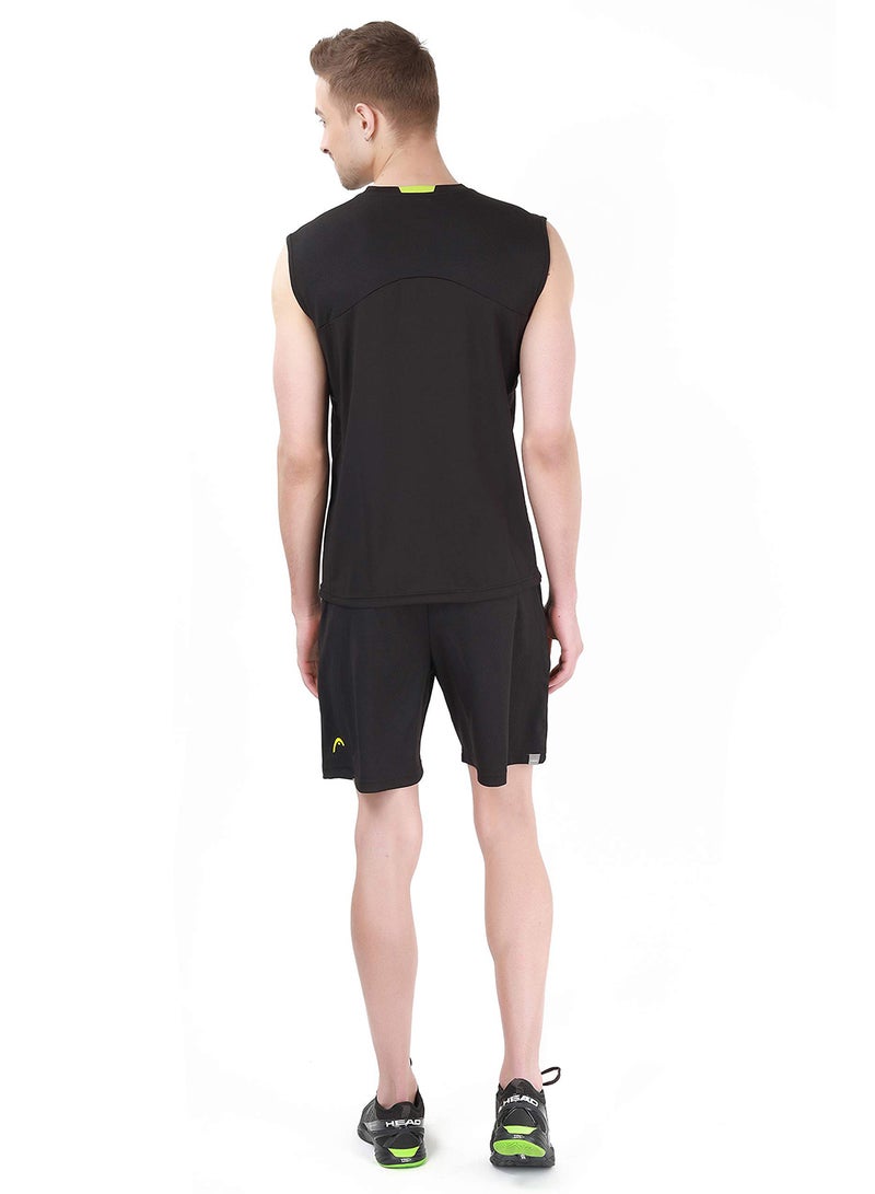 HEAD HMS-503 Polyester Tennis Apparel, Small (Black) - Image 4