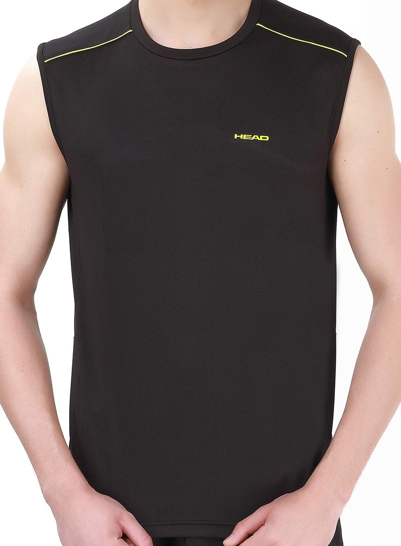 HEAD HMS-503 Polyester Tennis Apparel, Small (Black) - Image 5