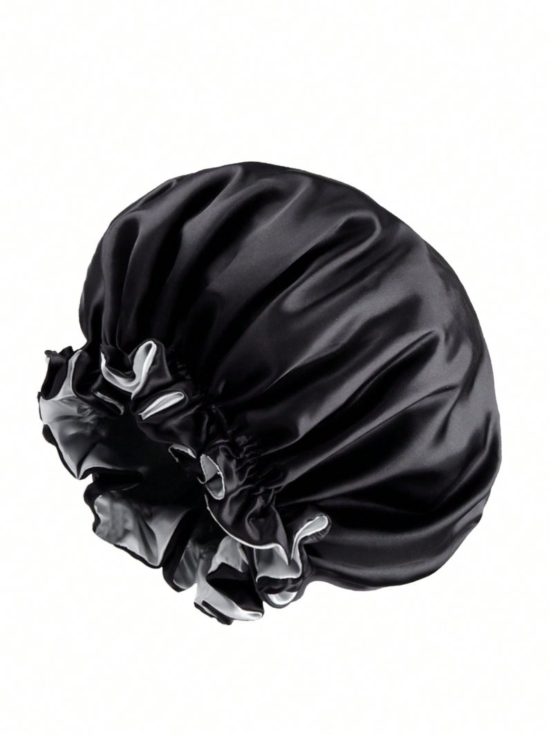 Double Layer Satin Sleep Bonnet – Full Hair Protection from Frizz & Damage - Image 2