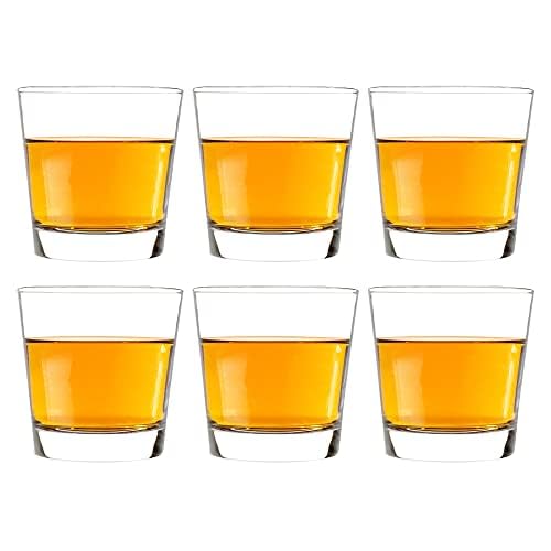 Tequila Shot Glasses Set of 6 35 Ounce Clear Whiskey Shot Glasses Durable Mini Glasses for Spirits and Liquor Dishwasher Safe