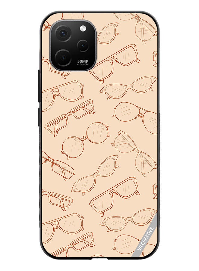 VR CREATIVE Protective Case Cover For Huawei Nova Y61 Sketch Eyeglasses Design Multicolour - Image 1