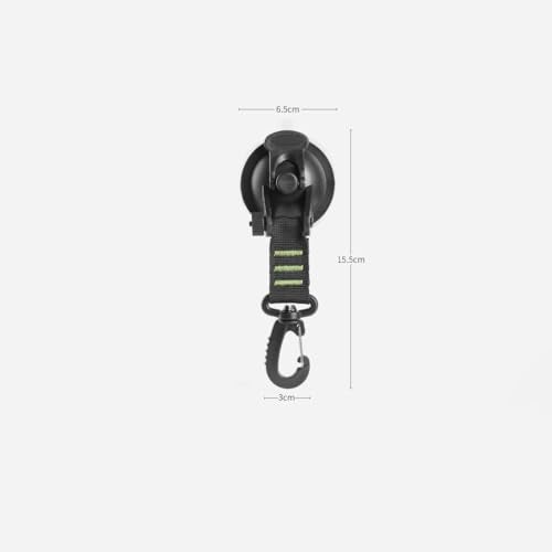SquEqu 2 Pack Suction Cup Hooks Anchor Heavy Duty Camping Tie Down Hook Buckle for RV Car Tent Awning Tarp Canopy Mount to Glass Roof Door Window Outdoor Camper - Image 3