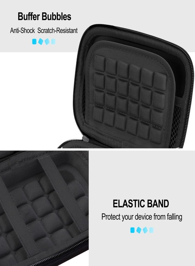 Lacdo Hard Drive Carrying Case for Seagate Portable/One Touch, WD Elements/My Passport, Toshiba Canvio Basics/Flex Portable External Hard Drive HDD Case 1TB 2TB 4TB 5TB 6TB Shockproof Travel Bag,Black - Image 4