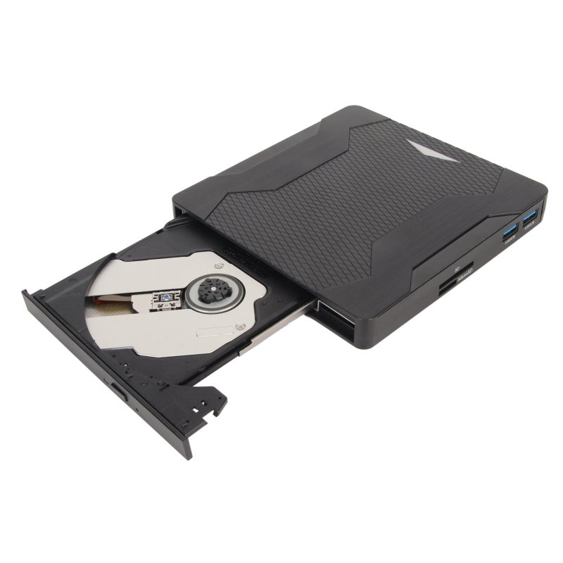 محرك أقراص DVD خارجي: USB 3.0 النوع C، تقليل الضوضاء بهدوء، محرق DVD متعدد الوظائف - ضوء التنفس الرائع، توصيل واستخدام، توافق قوي لأجهزة الحاسوب المحمول وال سطح المكتب والمكتب المنزلي - Image 4