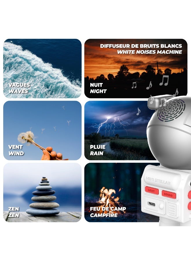 MOB Mini Stellar portable projector with compact design and white color, ideal for home entertainment and presentations, easy to set up and use, suitable for various spaces - Image 3