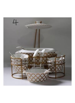 Soup Mug Set 17 Pieces Marble Porcelain Multicolour SOUPS 58-16-1678/1644
