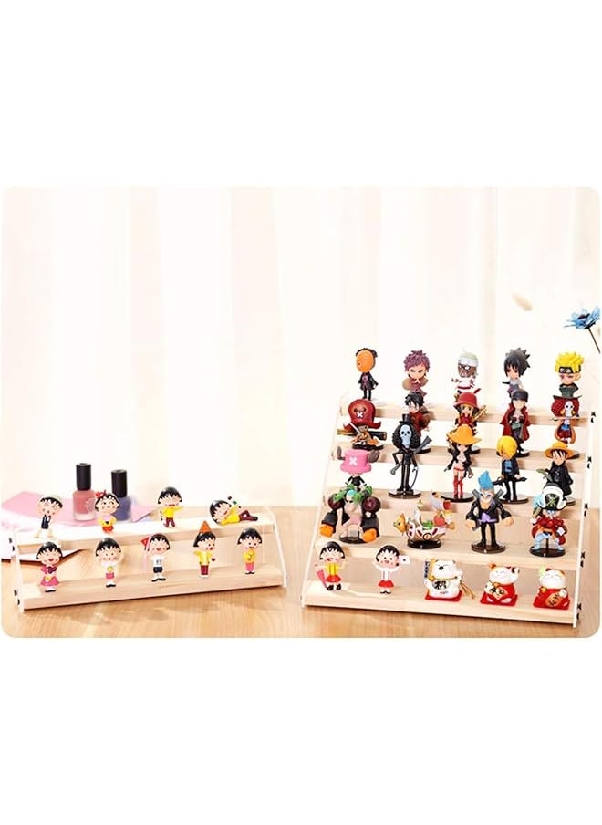 BPA - Wood Display Stand 4 Step Display Riser Wood Shelf Display Shelves For Vendors Cupcakes Perfume - Image 1