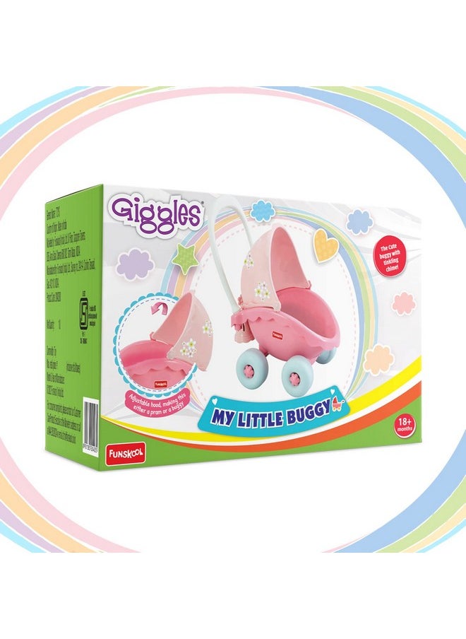Funskool - Giggles My Little Buggy In Beautiful Pink Shade Push & Drive Buggy Encourages Walking And Pretend Play 18 Months & Above Infant & Pre School Toy. - Image 1