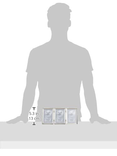 Lawrence Frames Bead Border Design, 4x6 Triple, Silver - Image 3