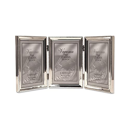 Lawrence Frames Bead Border Design, 4x6 Triple, Silver - Image 5