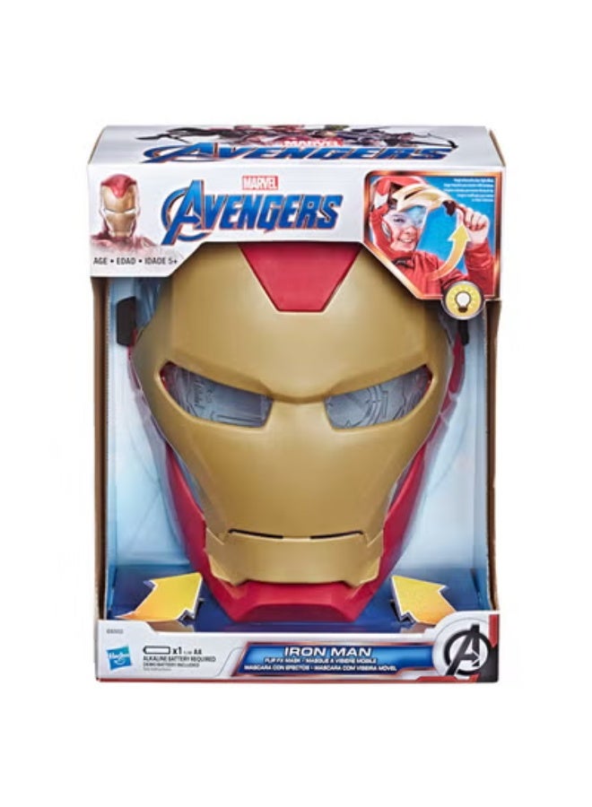 MARVEL Avengers Iron Man Flip FX Mask with Flip-Activated Light Effects for Costume and Role-Play Dress Up - Image 3