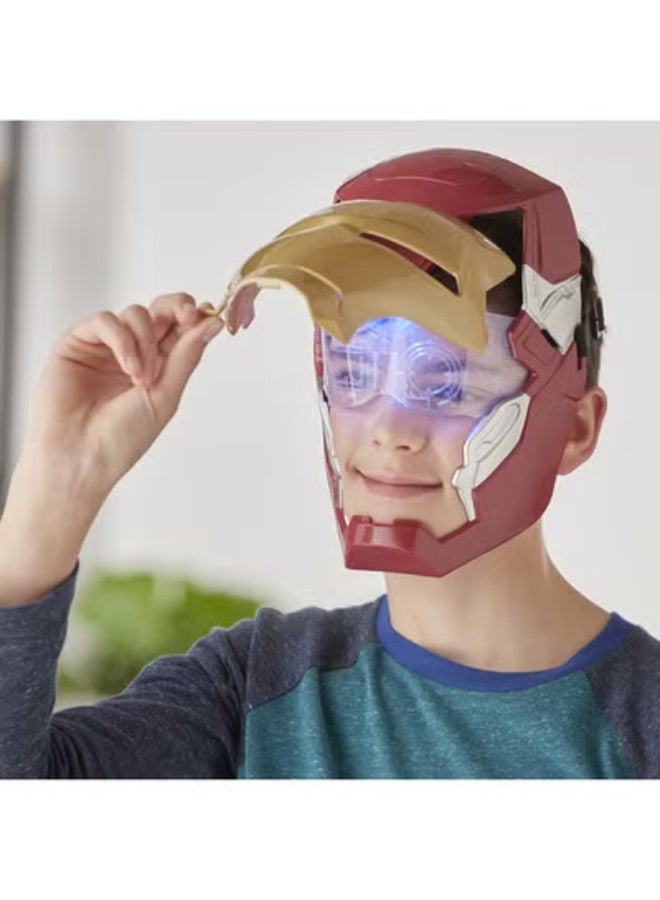 MARVEL Avengers Iron Man Flip FX Mask with Flip-Activated Light Effects for Costume and Role-Play Dress Up - Image 4