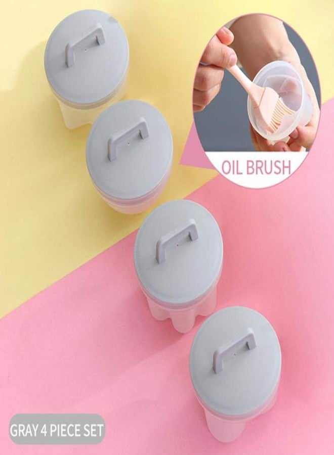 Restokki Boiled Egg Maker, 4Pcs Plastic Egg Cooker Boiler Pudding Mold with Oil Brush, Non‑stick Boiled Egg Cooker, Poached Egg Cups, Fast Poaching Egg for Breakfast, Eggs Kitchen Gadgets(gray) - Image 4