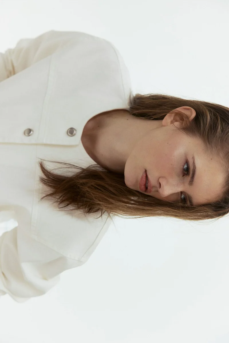 H&M Collarless denim jacket