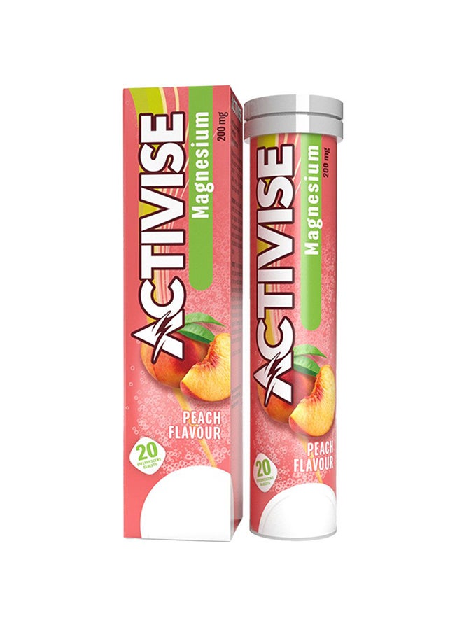 Activise Magnesium 200MG Effervescent Tab Peach 20's - Image 1