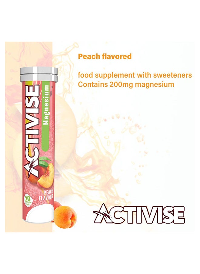 Activise Magnesium 200MG Effervescent Tab Peach 20's - Image 4