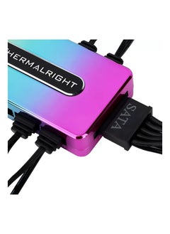 KASTWAVE ARGB Fan HUB Controller, Integrated Fan Hub Support 10 Computer CPU Fans for Addressable 5V 3Pin ARGB, 2-in-1 ARGB Case Fan Splitter, SATA Power Cord Direct Input  - Image 4