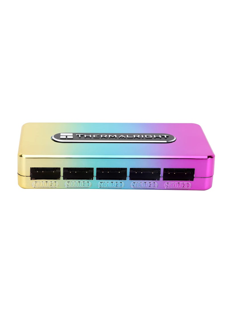 KASTWAVE - ARGB Fan HUB Controller, Integrated Fan Hub Support 10 Computer CPU Fans for Addressable 5V 3Pin ARGB, 2-in-1 ARGB Case Fan Splitter, SATA Power Cord Direct Input - Image 1