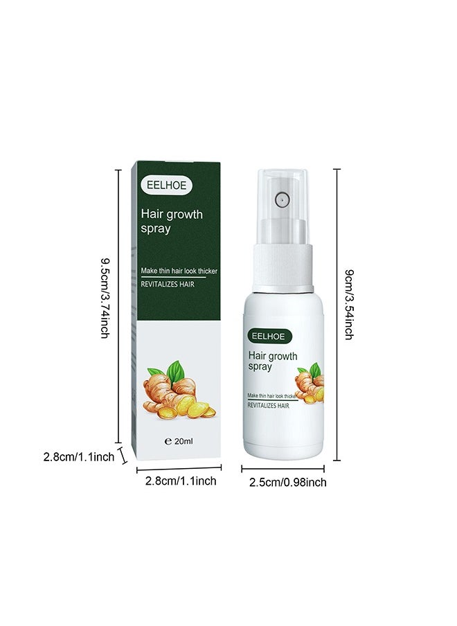 EELHOE - Hair Growth Spray，Fast Hair Growth Spray Serum Ginger Anti Hair Loss Treatment Product Prevent Thinning Dry Frizzy Repair Beauty Hair Care Essence - Image 1