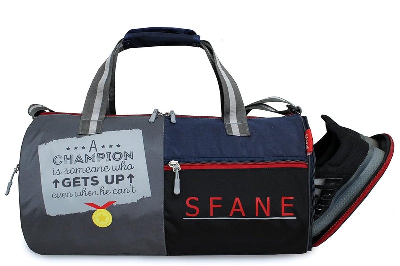 SFANE Gym Bags for Men with Separate Shoe Compartment Sports Gym Bags for Women Unisex Duffle Bags for Gym for Carry & Travel Adjustable Duffel Bags Sports Bag - Navy Blue & Red - Image 1
