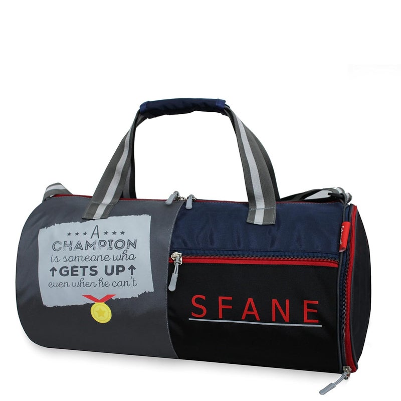 SFANE Gym Bags for Men with Separate Shoe Compartment Sports Gym Bags for Women Unisex Duffle Bags for Gym for Carry & Travel Adjustable Duffel Bags Sports Bag - Navy Blue & Red - Image 2