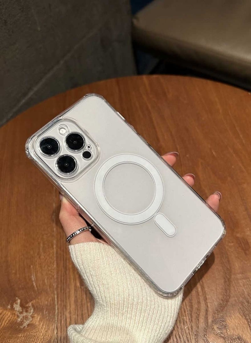for iPhone 16 Pro mobile phone case, strong magnet protective case, transparent mobile phone case, anti-scratch, iPhone 16 Pro magnetic transparent case - Image 3