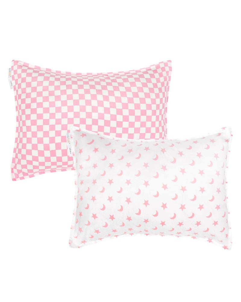 ALVABABY Toddler Pillowcases 2 Pack Organic Cotton Kids Pillow Cover Fit 13"x 18" or 12"x28" Envelope for Girl Boy Sleepy Travel 2TPW33A - Image 1