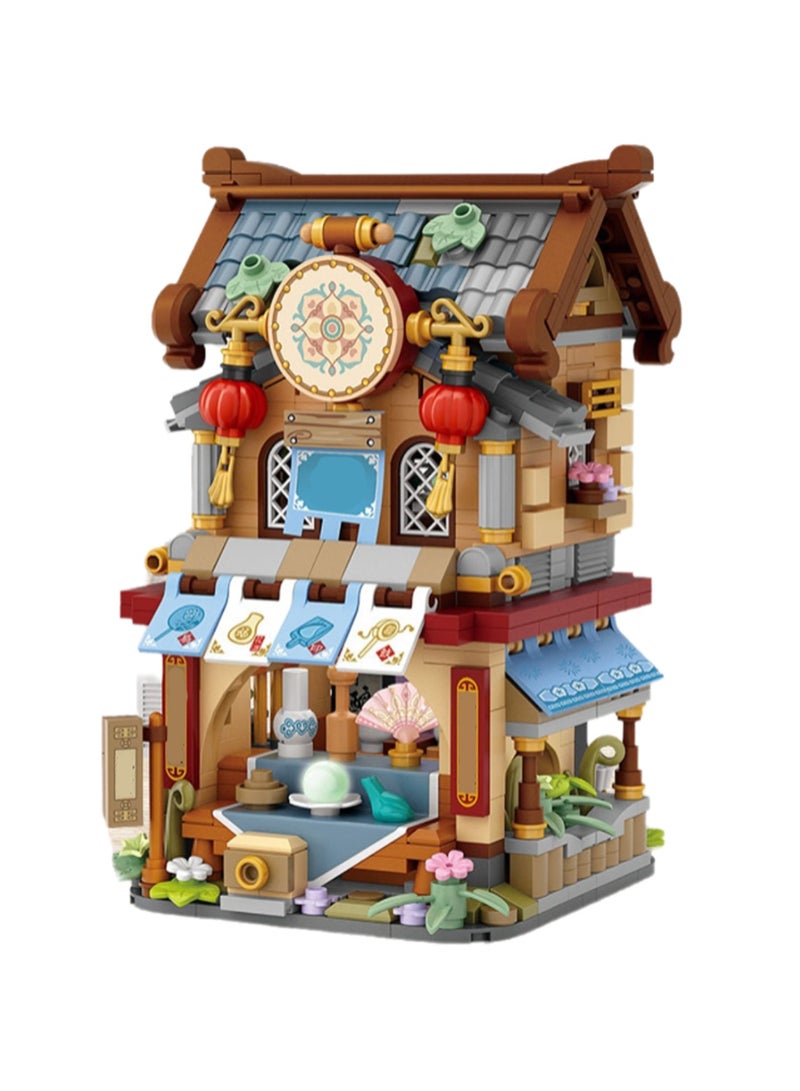 970pcs Grocery Store Folding Street Model Set Building Blocks Creative Diy Assembly Building Assembly Toys Children Adult Home Furnishings - Image 1