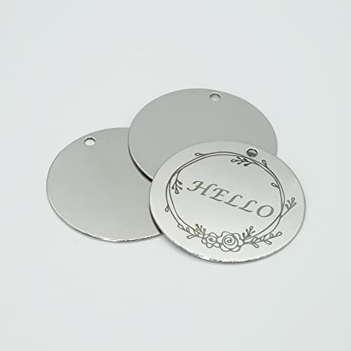 StayMax 2 Inch Round Metal Engraving Blanks Stamping Blanks with Hole Stainless Steel Blank Tags 25 Pack - Image 5