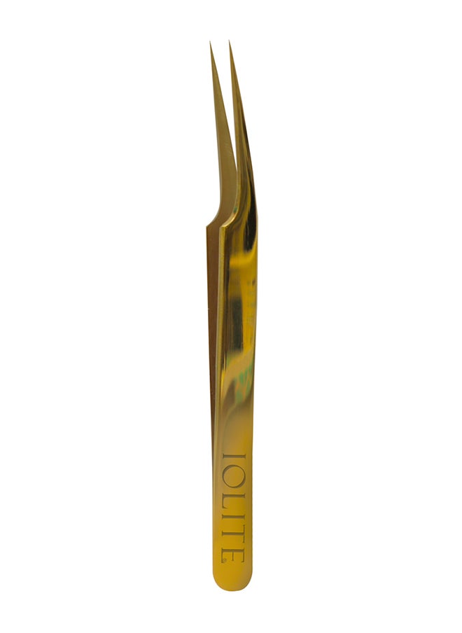 IOLITE - Extension Supplies Professional Volume Tweezers Stainless Steel Precision Curved Tips - Image 1