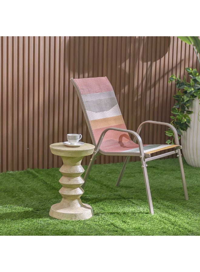 DANUBE HOME طاولة جانبية Axis MGO - ملحقات حديقة خارجية، مثالية للفناء، السطح، أو زينة الحديقة - 31x 31x 48.5 سم - Image 4