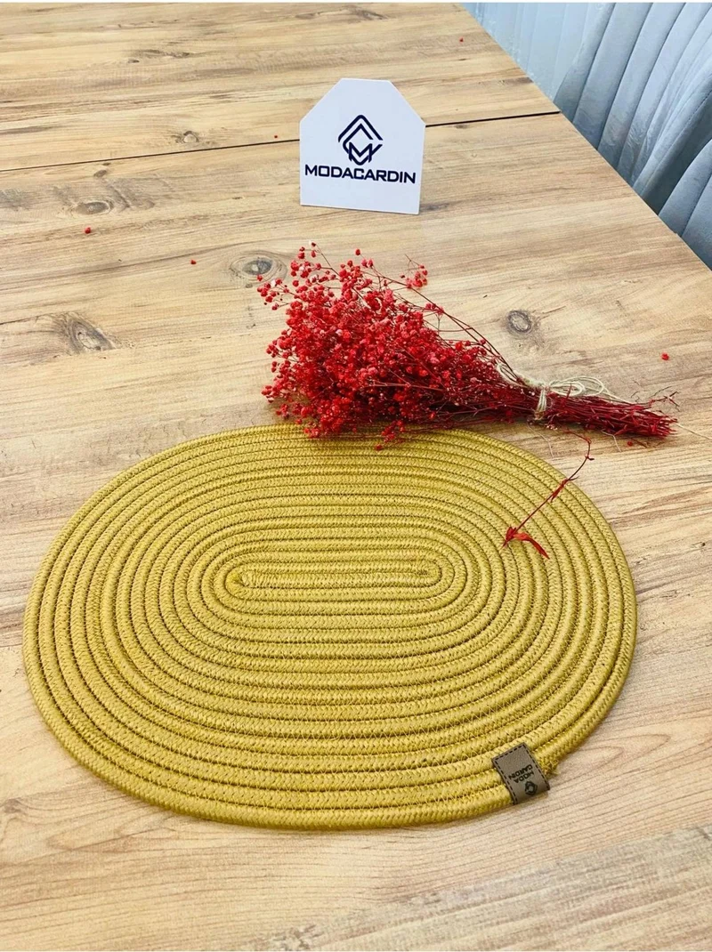 بدز ديري BDZ Leather Wicker Jute Presentation Plate American Service Oval Supla