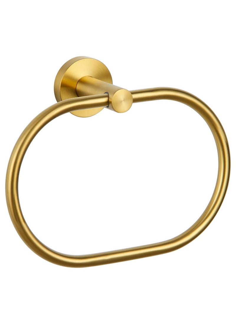 APLusee Bath Towel Ring Brushed Gold APLusee 304 Stainless Steel Swivel Hand Towel Holder Dry Rack Near The Sink Modern Bathroom Accessories 