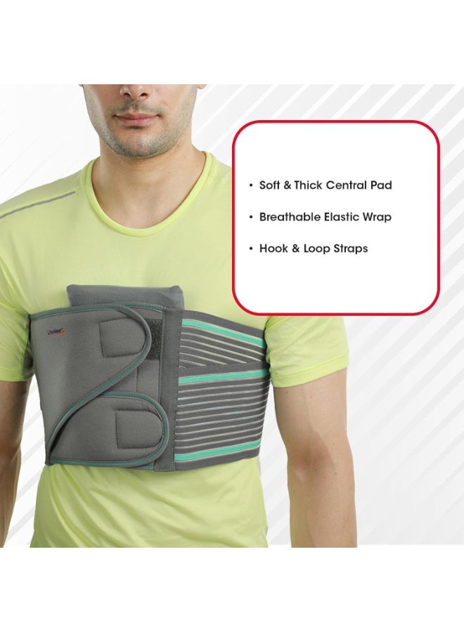 LifeWear Chest Binder Belt for Post Surgery Recovery & Rib Support – Breathable Chest Compression Brace with Soft Pad, Adjustable Hook & Loop Straps for Men & Women - Image 3