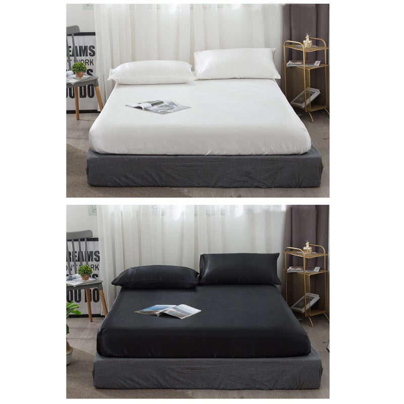 Imitated Silk Mattress Protector Elastic Closure Skin Friendly Easy Clean - Durable Fabric Mattress Protector for Infant Pet Menstrual Protection - Image 5