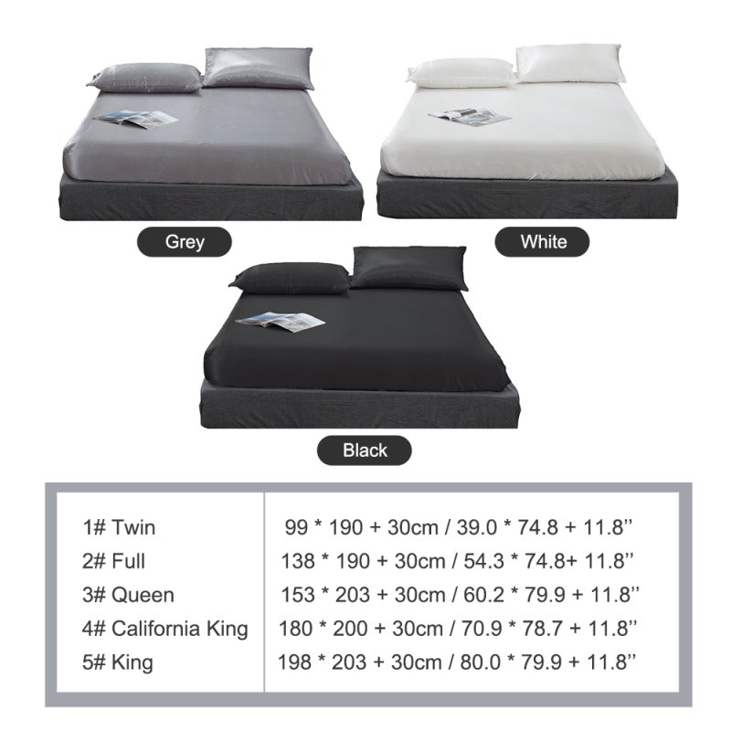 Imitated Silk Mattress Protector Elastic Closure Skin Friendly Easy Clean - Durable Fabric Mattress Protector for Infant Pet Menstrual Protection - Image 2