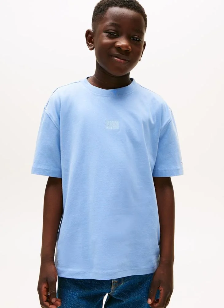 تومي هيلفيغر Kids Embroidered Crew Neck T-Shirt