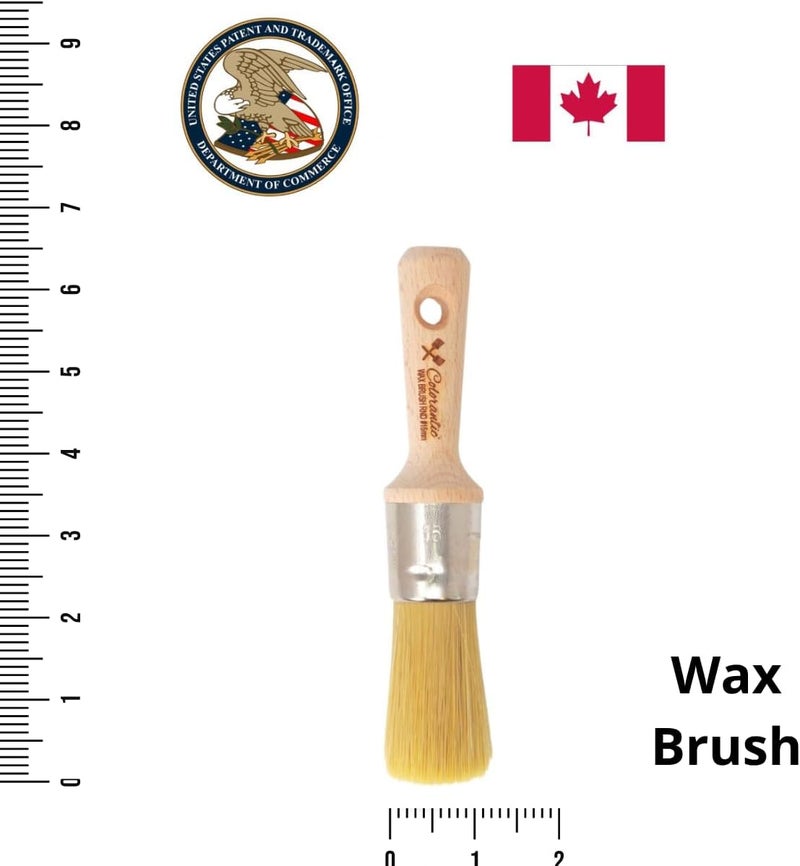 Colorantic | Round Wax Brush for Chalk Based Paint Furniture | Waxes Brushes Polish Paste Car Shoes DIY Distress Art and Craft Stencil (16mm Wax Round Brush) - Image 1