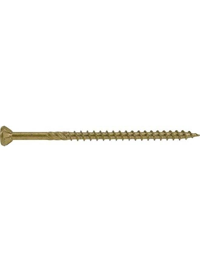 Power Pro 48603 Wood Screws 10 X 3 1 2" Premium Outdoor Deck Screws Rust Resistant Epoxy Coated Bronze 1Lb Box 59 Pcs  - Image 4