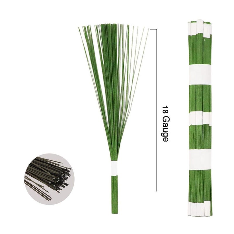 Just Flowers Floral Stem Wire Diameter 2MM Color Coated Flower Making Wire Accessory for DIY Bouquet Stem Wrapping and Crafts 12 Inch Green Pack of 100  - Image 3