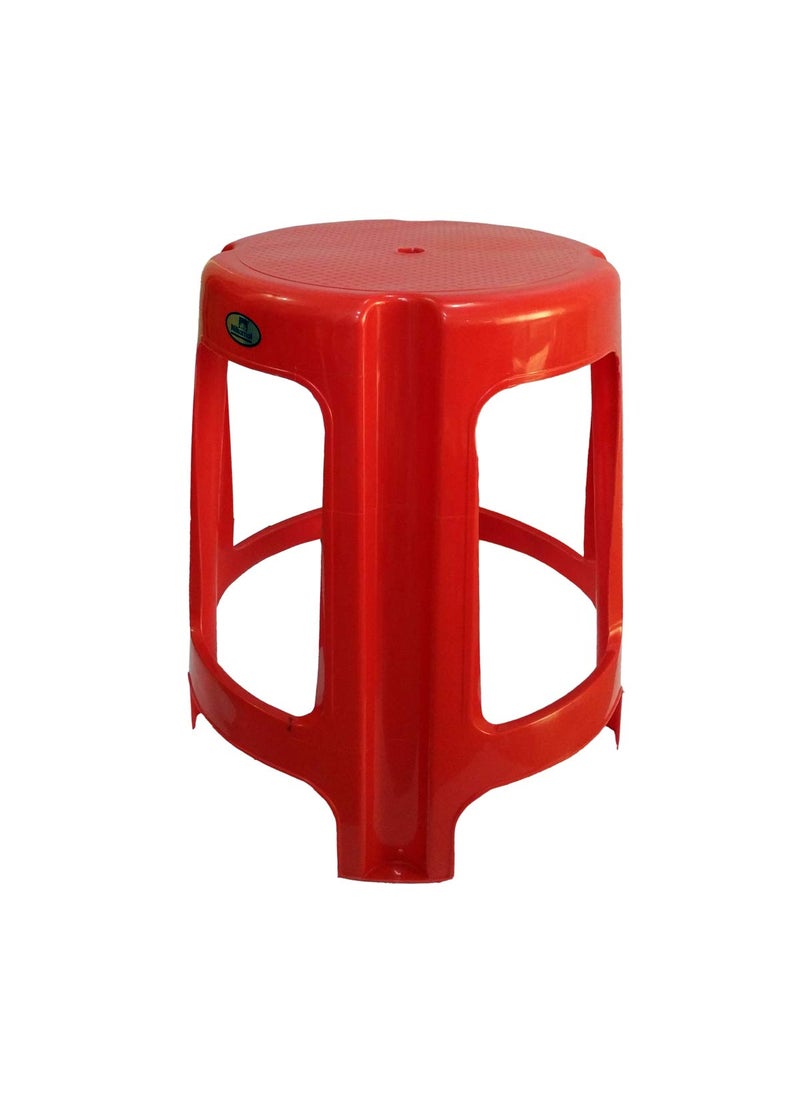 NILKAMAL Nilkamal Plastic Stool, Set of 2 - Brightn Red  - Image 2