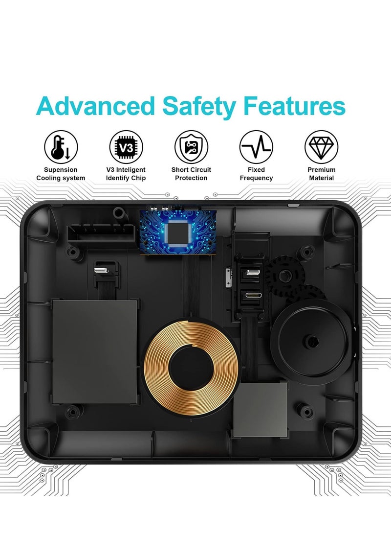4 in 1 Wireless Charging Station- Multi-Device Wireless Charging- 15W Fast Charging Gear- Wireless Charger for iPhone- Apple Watch &Other Smartphones - Image 4