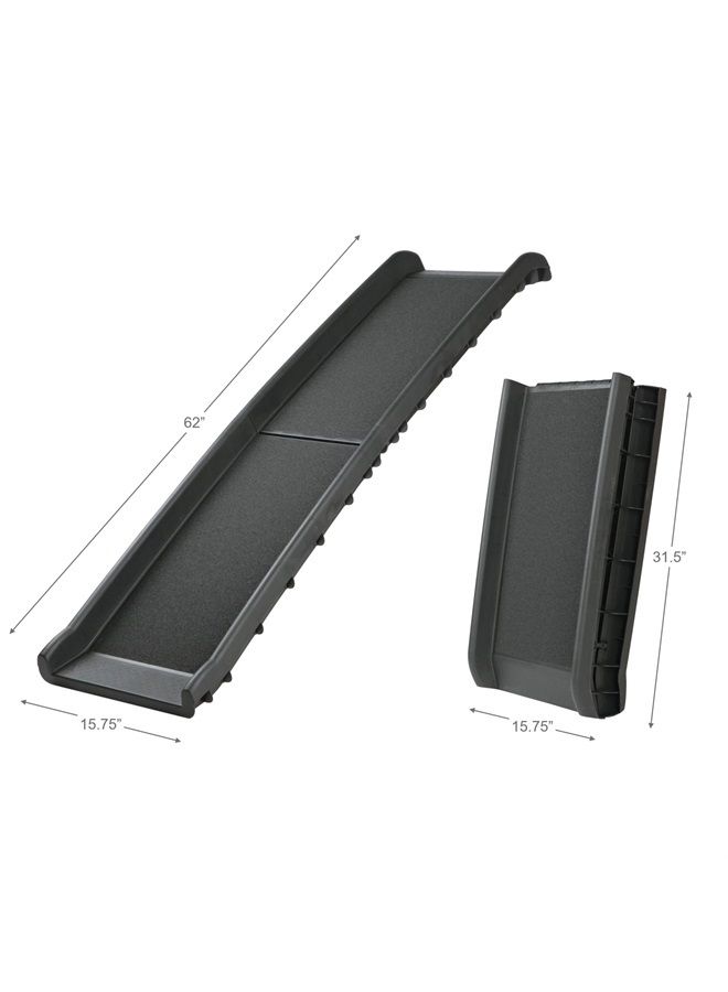 Trixie Portable Folding Dog Ramp | Pet Ramp for Vehicles, Black, 61.25x15.75 Inch (Pack of 1), (3939) - Image 1