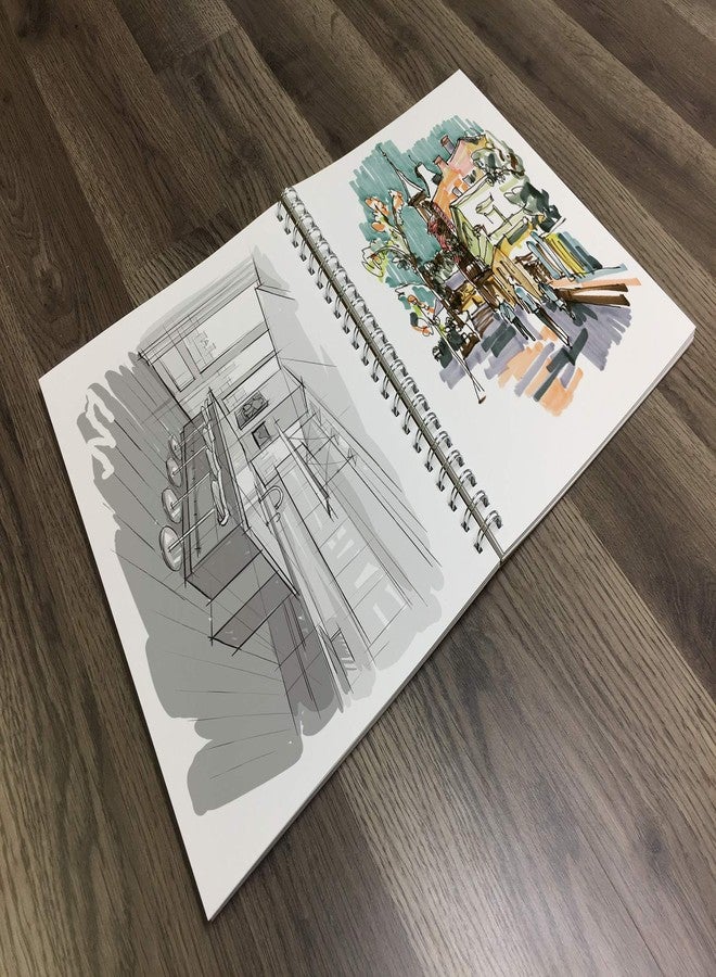 Design Ideation Sketch. Wire Bound Sketchbook. Left Spine. Multi-Media. (8.5" x 11") WB-50100-LS. (1 Book) - Image 5