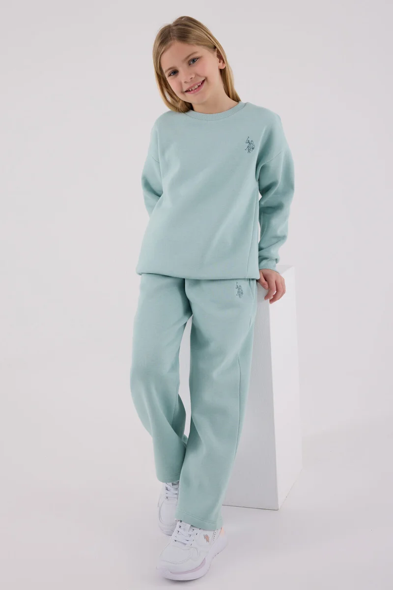 U.S. Polo Assn. U.S. Polo Assn Girls Sea Green Tracksuit Set