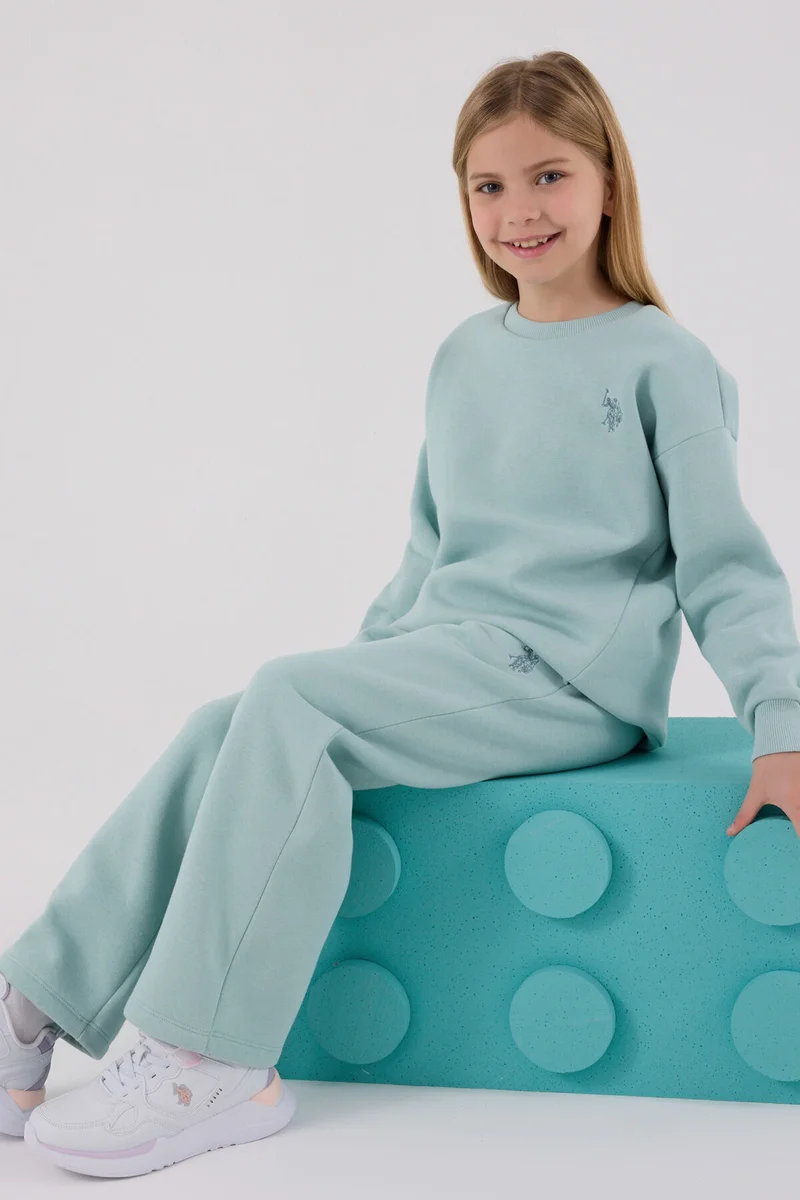 U.S. Polo Assn. U.S. Polo Assn Girls Sea Green Tracksuit Set